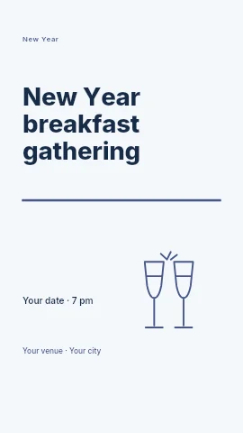 New Year breakfast gathering instagram story template