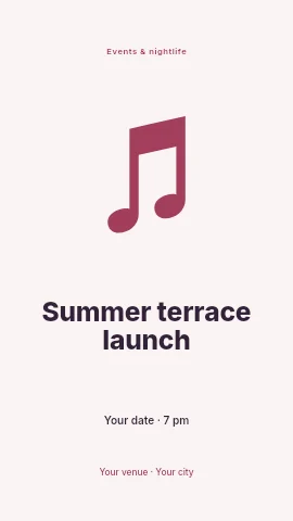 Summer terrace launch instagram story template