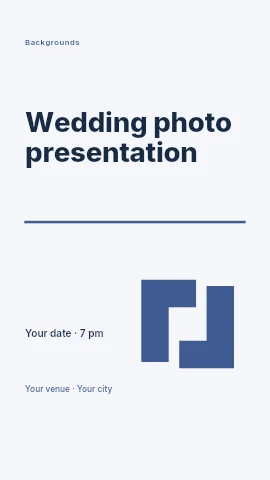 Wedding photo presentation instagram story template