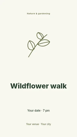Wildflower walk instagram story template