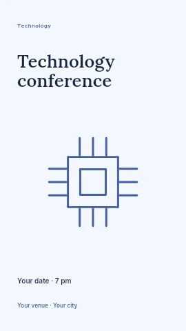 Technology conference instagram story template