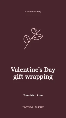 Valentine’s Day gift wrapping instagram story template