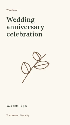 Wedding anniversary celebration instagram story template