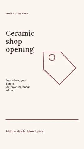 Ceramic shop opening instagram story template