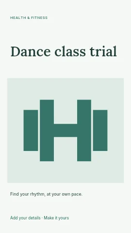 Dance class trial instagram story template