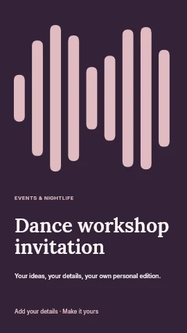 Dance workshop invitation instagram story template