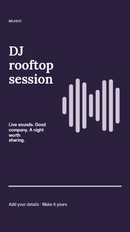 DJ rooftop session instagram story template