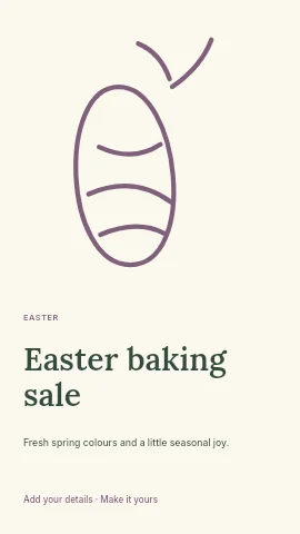 Easter baking sale instagram story template