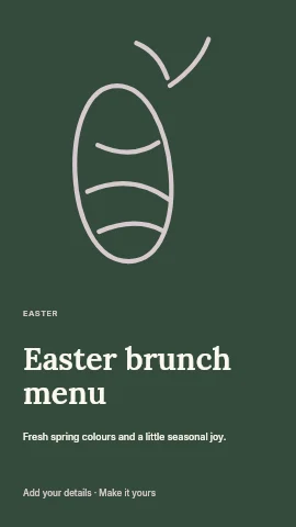 Easter brunch menu instagram story template