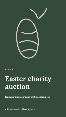 Easter charity auction instagram story template