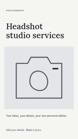Headshot studio services instagram story template