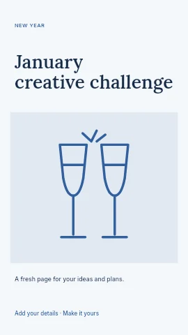 January creative challenge instagram story template
