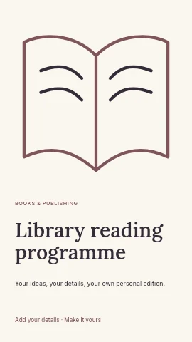 Library reading programme instagram story template