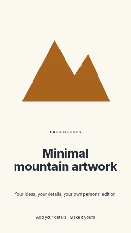 Minimal mountain artwork instagram story template