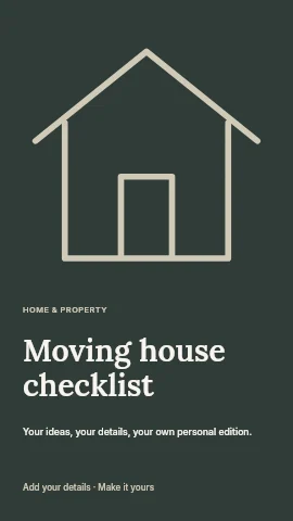 Moving house checklist instagram story template