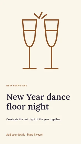 New Year dance floor night instagram story template