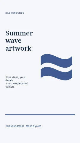 Summer wave artwork instagram story template
