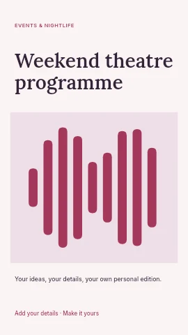 Weekend theatre programme instagram story template