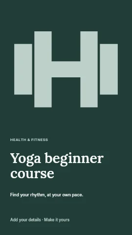 Yoga beginner course instagram story template