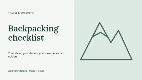 Backpacking checklist youtube thumbnail template