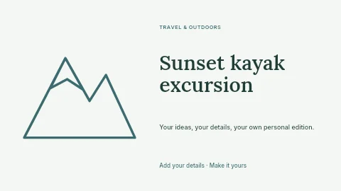 Sunset kayak excursion youtube thumbnail template