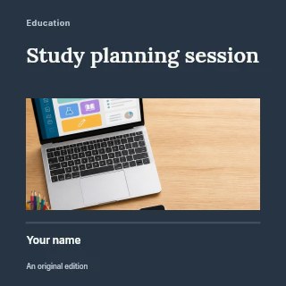 Home workspace with laptop and study materials in Study planning session · Title & photograph