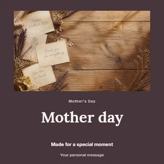 Mother Day social media post template · Quiet photo gallery