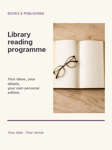 Library reading programme invitation template
