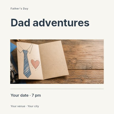 Dad adventures social media post template