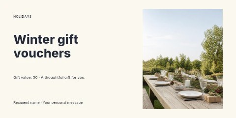 Winter gift vouchers gift voucher template