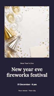 New Year Eve fireworks festival instagram story template · Quiet photo gallery