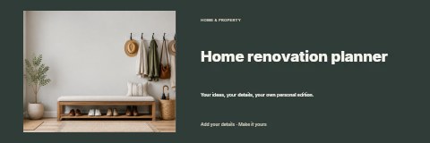 Home renovation planner banner template