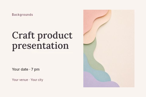 Craft product presentation postcard template