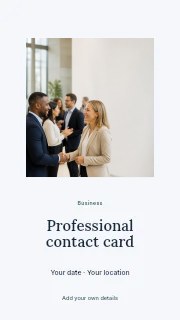 Professional contact card · Picture window