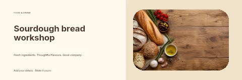 Sourdough bread workshop banner template