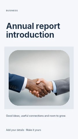 Annual report introduction instagram story template