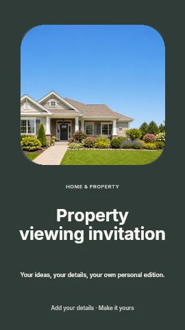 Property viewing invitation instagram story template