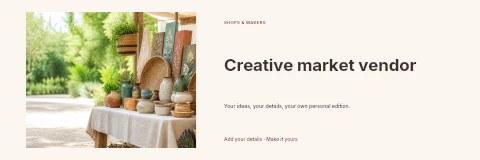 Creative market vendor banner template