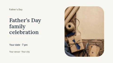 Father’s Day family celebration banner template