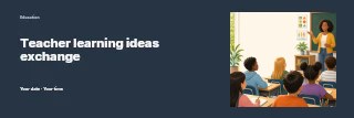 Teacher learning ideas exchange banner · Horizontal photo dialogue