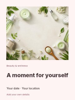 Wellness photo invitation greeting card template · Gallery editorial