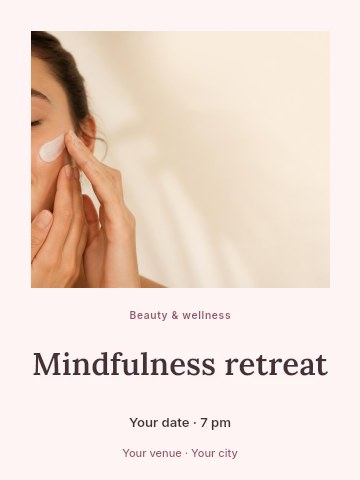 Mindfulness retreat poster template
