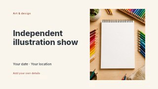 Independent illustration show youtube thumbnail template · Horizontal photo dialogue