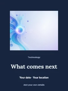 Technology photo presentation poster template · Picture window