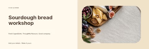 Sourdough bread workshop banner template