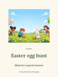 Easter egg hunt invitation template · Picture window