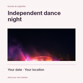 Crowd at Night Music Festival Stage in Independent dance night · Title & photograph