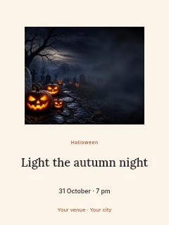 Halloween lantern parade photo layout poster template · Picture window