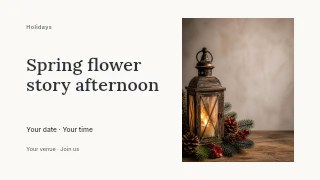 Spring flower story afternoon youtube thumbnail template · Horizontal photo dialogue