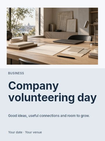 Company volunteering day poster template